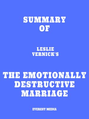 cover image of Summary of Leslie Vernick's the Emotionally Destructive Marriage